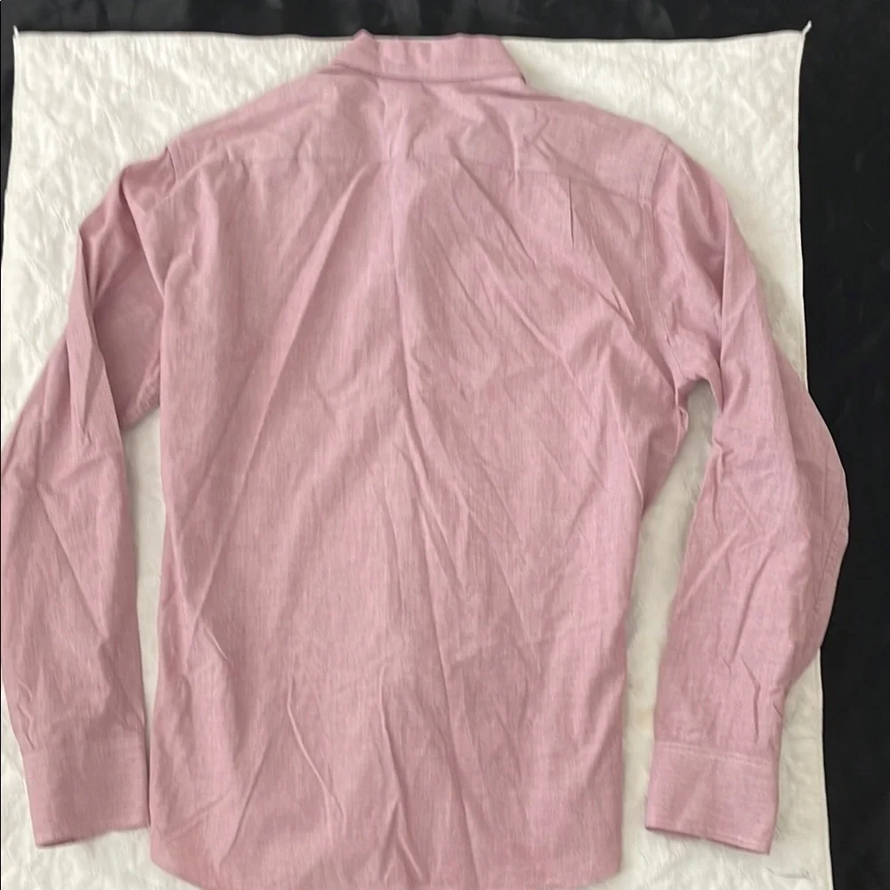Casual Pink Button Down Shirt with Long Sleeves and Checkered Pattern Slim fit